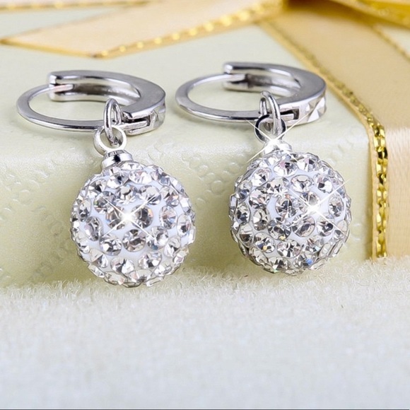 925 Stamped Silver Shambala Huggie Hoop Earrings - Picture 3 of 8